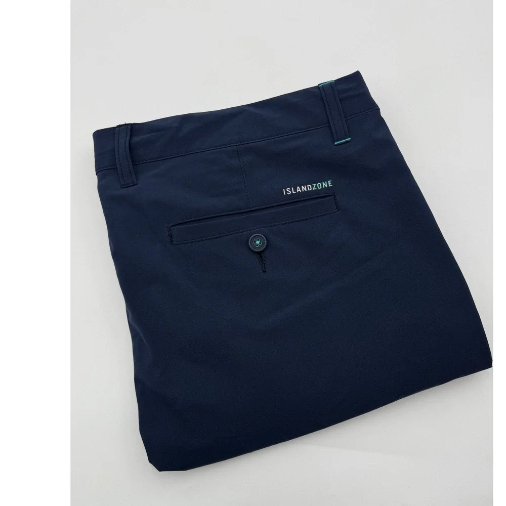 Tommy Bahama IslandZone Mens Size 36 Navy Blue Cargo Performance Golf Shorts